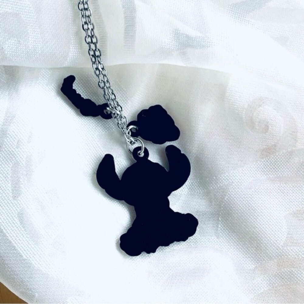 π NWOT Stitch "Ohana" Necklace β Zinc Fashion Jewelry πΊβ¨Lilo & Stitch - Picture 6 of 8